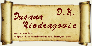 Dušana Miodragović vizit kartica